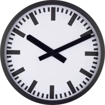 Afbeelding van EUROTIME 59540 05 Zendgestuurde klok Zendergestuurd 35 cm x mm 5 Zwart (mat)