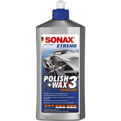 Afbeelding van SONAX XTREME Polish + Wax 3 Hybrid NPT (500 ml) voor het verwijderen van verweerde verflagen en verfrissende matte kleuren Item nr. 02022000 810