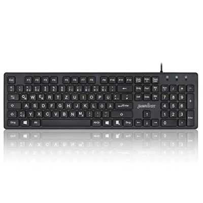 Afbeelding van Keyboard Perixx compatible PERIBOARD 117 DE USB Black