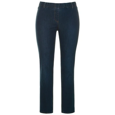 Afbeelding van Ulla Popken Dames jeggings denim, Sienna broek, Denim Blauw, 58W x 32L