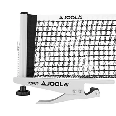 Afbeelding van JOOLA 31013 Tafeltennisnet snapper indoor garnituur vrijetijdssport in hoogte verstelbaar met vastzetschroef klemtechniek, zilver/zwart, eenheidsmaat