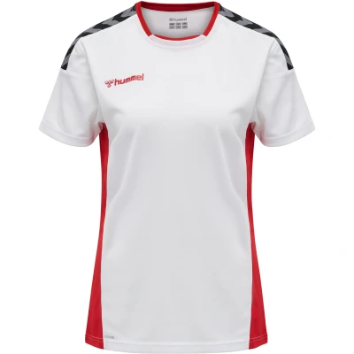 Afbeelding van Hummel Hmlauthentic Tshirt print, Dames, Maat: 34, White/true red