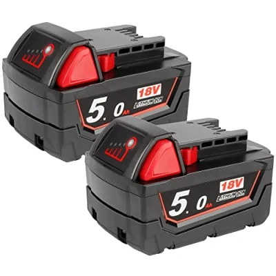 Afbeelding van Powarobor 2 x M18B5 18V 5,0Ah reserveaccu voor Milwaukee M18 18 volt accu 48 11 1860