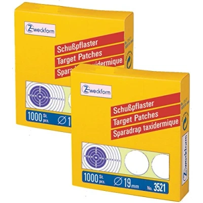 Afbeelding van Avery Set van 2000 doelpatches [1000 zwart + 1000 wit] Diameter 19 mm voorbedrukt, 2 rollen etiketten