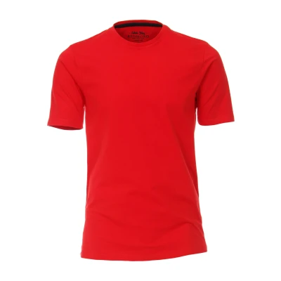 Afbeelding van Redmond Regular Fit T Shirt ronde hals rood, Effen