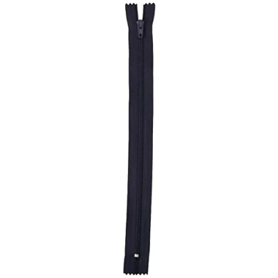 Afbeelding van Trimz 25cm ( 10&quot;) Navy one Way end Stop Zip met 4mm Tanden x 5 Stuks, Polyester, 25 cm