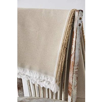 Afbeelding van Textilhome Bedsprei Multifunctionele hoes voor Foulard DANTE Bedhoes 180x285 cm 2 zitsbank, beschermer bankhoes. Kameel