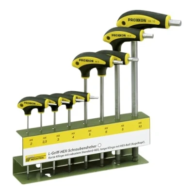 Afbeelding van Proxxon Industrial HEX L handtag Schroevendraaierset Werkplaats 8 delig Inbus