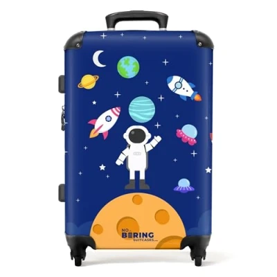 Afbeelding van NoBoringSuitcases.com® Ruimte kinderkoffer jongen Trolley kind jongens 20 kg bagage
