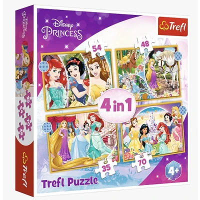 Afbeelding van Treft Puzzel 4 in 1 Princess Happy Day