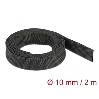 Afbeelding van Delock weefselkrimpkous 2 m x 10 mm Krimpverhouding 2:1 zwart