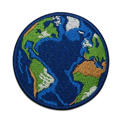 Afbeelding van Finally Home Aardewereldbol patch om op te strijken, milieu klimaatpatches, strijkpatches, patches, patches