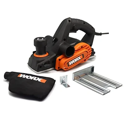 Afbeelding van Elektrische borstel 750 W Worx WX615 82 mm parallelle en dieptegeleiding diepteregeling tot 3 stofzak V sleuf rubberen handgreep voor een betere grip