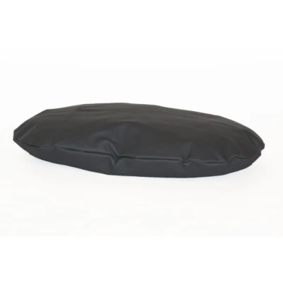 Afbeelding van Hondenkussen Ovaal leatherlook antraciet 77x50x15 cm Polyestervezels