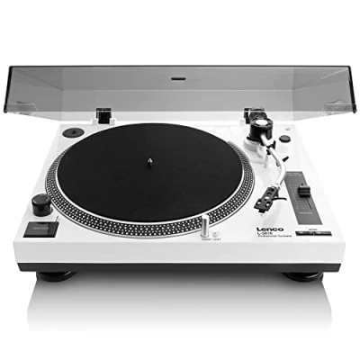 Afbeelding van Lenco L 3810WH Direct aangedreven Platenspeler met USB/PC encoding Wit