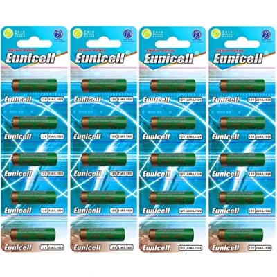 Afbeelding van 20 x 23 A 12 V (4 blisterkaarten van 5 batterijen) kwikvrije alkalinebatterijen MN21, 23A, V23GA, L1028, A23 Wegwerpmerkproduct. Eunicell