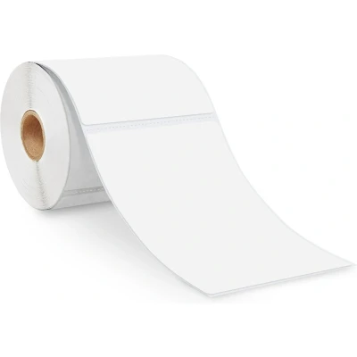 Afbeelding van 12 x Zebra Direct Thermische verzendetiketten 102mm 150mm kern 25mm label aan de buitenkant permanent