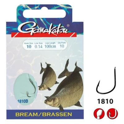 Afbeelding van Gamakatsu Booklet Br.Feeder 1810b #14 0.12mm 100cm Vishaak