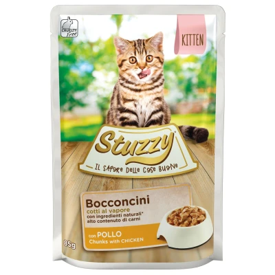Afbeelding van Stuzzy Maaltijdzakjes Bocconcini Kitten Kattenvoer Kip 85 g