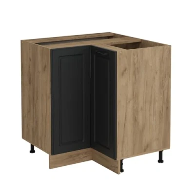 Afbeelding van Vicco Hoekkast R Line, Antraciet landhuis/Krachtige eik goud, 75.6 cm zonder werkblad