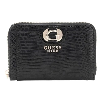 Afbeelding van GUESS Portemonnee Orlina SLG Medium Zip Around Wallet Black Zwart