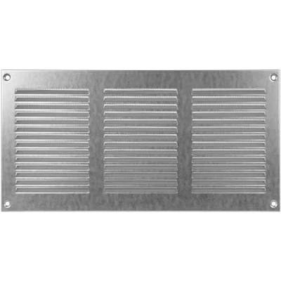 Afbeelding van Stalen rooster, terugvoer, luchtrooster, ideaal voor plafond en zijwand HVAC met insectenbescherming (30 x 15 cm, verzinkt)