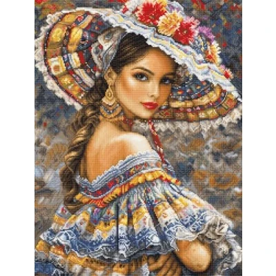 Afbeelding van Luca S Petit Point Kit Goud Het Mexicaanse Fest, G706