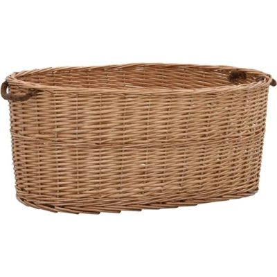 Afbeelding van Houtmand met handvatten 78x54x34 cm natuurlijk wilgenhout