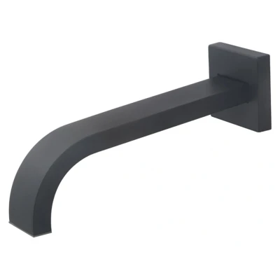 Afbeelding van Wiesbaden inbouw uitloop vierkant 22cm 1/2&#039;&#039; mat zwart