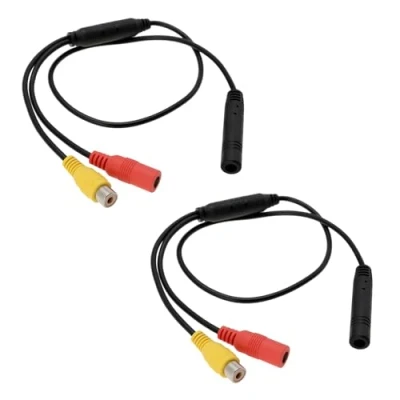 Afbeelding van OTOTEC 2 STKS Achteruitrijcamera Adapter Kabel 4 Pin Mannelijk naar CVBS RCA Vrouwelijke Video Bedrading Loom Lengte 55.5cm Camera Signaal Harnas