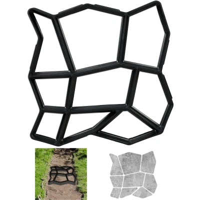 Afbeelding van Relaxdays 2x tuinpad mal beton gietvorm tuintegel sierbestrating cement