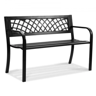 Afbeelding van VEVOR tuinbank terrasbank van metaal, 1163 mm parkbank rustbank 218 kg draagvermogen, 3 persoons tuin en met rugleuning armleuningen, vintage bank voor tuin, park, binnenplaats, veranda