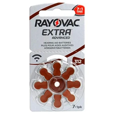 Afbeelding van Rayovac Extra 312 80 gehoorapparaatbatterijen, 10 x 8 batterijen