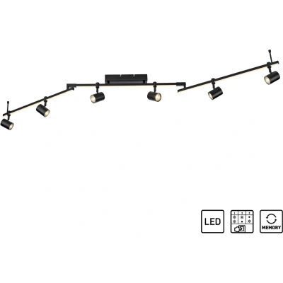 Afbeelding van Paul Neuhaus 6526 18 LED plafondlamp GU10 42 W Zwart