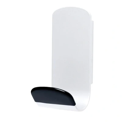 Afbeelding van UNILUX 400064647 magnetische garderobehaak STEELY wit wandhaak badjashaak kledinghaak handdoekhouder deur badkamer zonder boren garderobehaken