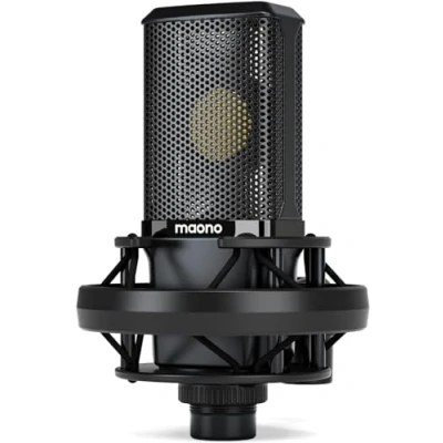 Afbeelding van MAONO PM500T XLR Condenser microfoon met 34 mm groot diafragm, premium zinklegering structuur, studiokwaliteit voor opnamen, podcasting, streaming