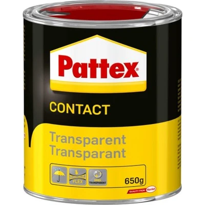 Afbeelding van Pattex Transparant 650 g Can Contact lijm voor Reparatie Vloeibare Renovatie projecten.