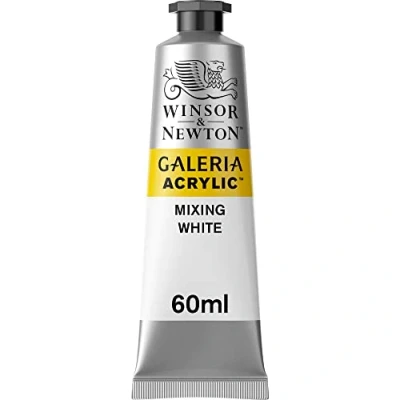Afbeelding van Winsor &amp; Newton 2120415 Galeria acrylverf, hoge pigmentatie, lichtecht en verouderingsbestendig, romige vloeiende consistentie 60ml Tube, Mixing White