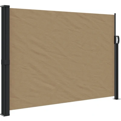 Afbeelding van Windscherm uittrekbaar 140x600 cm taupe