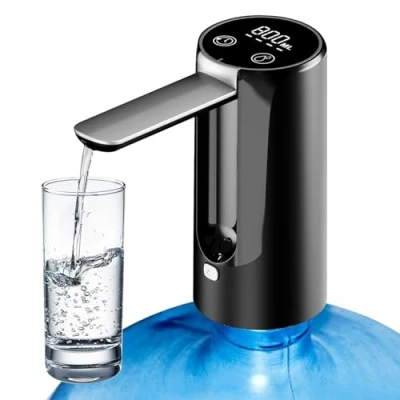 Afbeelding van Waterflespomp, 3 niveaus, kwantitatieve elektrische waterdispenser, automatische drinkwaterpomp, draagbare waterflesdispenser, opvouwbaar, USB pomp voor waterfles, universeel, camping thuis