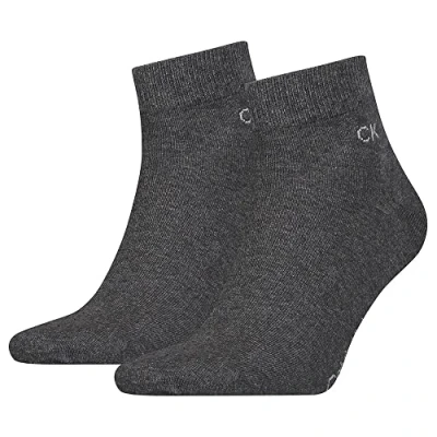 Afbeelding van Calvin Klein Sokken 2P Quarter Socks Grijs Maat 43/46 Heren
