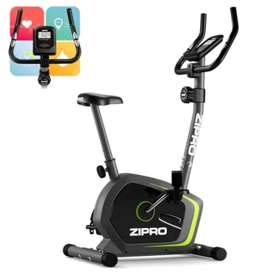 Afbeelding van ZIPRO Drift hometrainer met LCD display, 8 weerstandsniveaus fitnessbike ergometer, hartslagmeter, zadel in hoogte verstelbaar tot 120 kg belasting