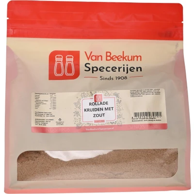 Afbeelding van Van Beekum Specerijen Rollade Kruiden Met Zout 1 kilo (hersluitbare stazak)