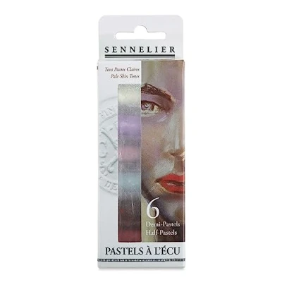 Afbeelding van Sennelier Extra zachte halve pastel 6 stokset, set van 6, portretlichte tinten