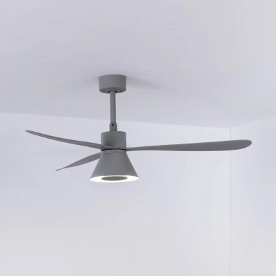 Afbeelding van FARO BARCELONA Plafondventilator Amelia Cone, LED lamp, grijs