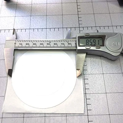 Afbeelding van 10 x Grote NFC tags voor CD en Poster, 85mm Dia NXP Chip NTAG213 144 bytes geheugen de grootste op markt Ronde witte stickers Sterk zelfklevend Hoge scansterkte