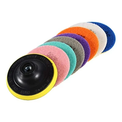 Afbeelding van Polijstpads, een set diamant nat droog polijstpads Schijf voor graniet marmer betonsteen 4 inch