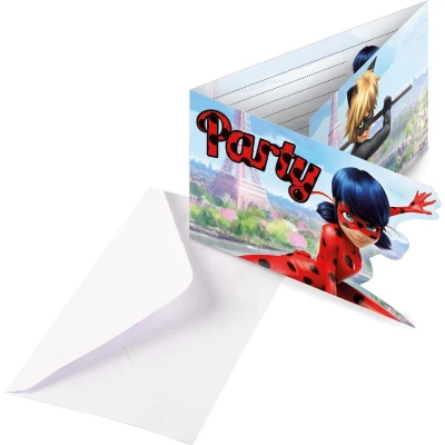 Afbeelding van Uitnodiging Ladybug 8 stuks