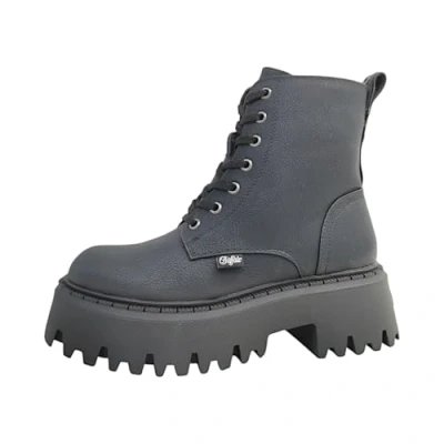 Afbeelding van Buffalo BFL/ASPEN LACE UP WARM damesschoenen veterlaarzen zwart vrije tijd, zwart, 38 EU