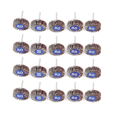 Afbeelding van Yuhtech Waaierslijper, 20 stuks schuurkoppen 32 x 10 3,2 mm voor rotary gereedschappen, 80 korrel schuurpapier, polijstschijf